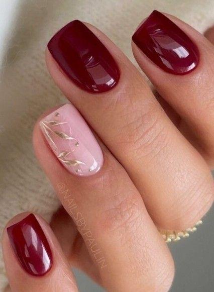 Манікюр 2025 бургунді зробить нігті вишуканим як вино