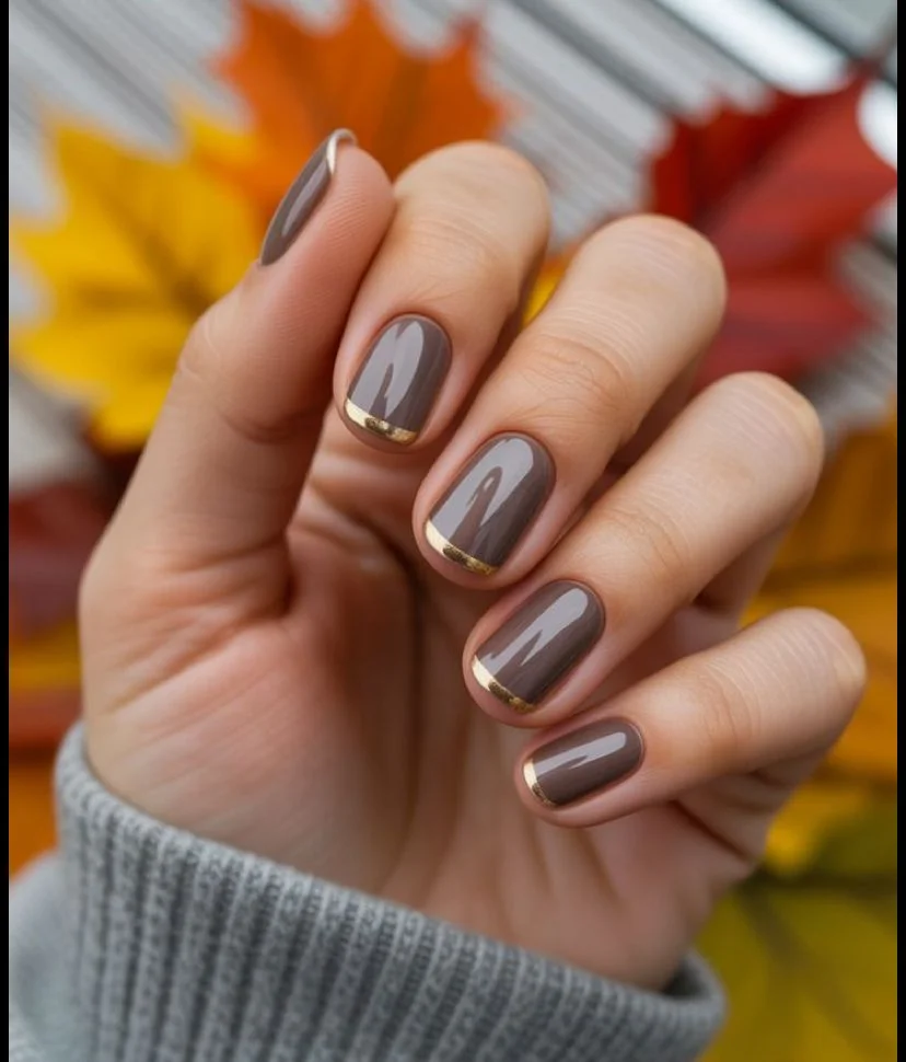 Стильний дизайн нігтів 2026 в сірому кольорі