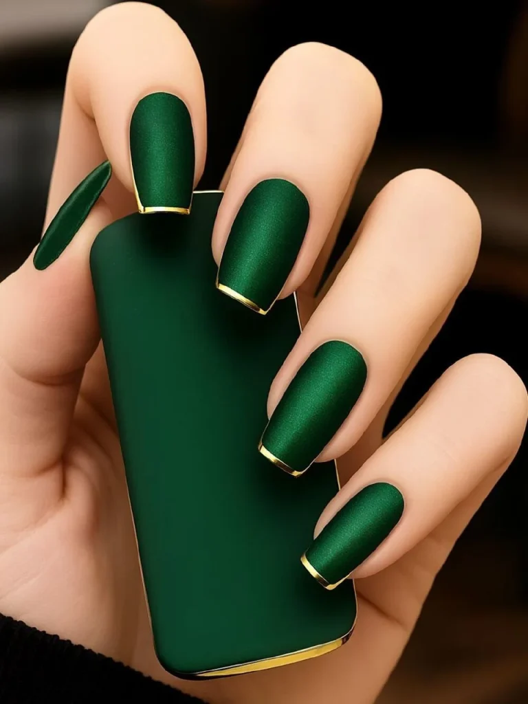 Яскраві зелені нігті на жіночий день