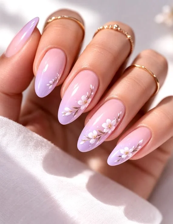 Ідеальний манікюр до дня матері з квітами сакури